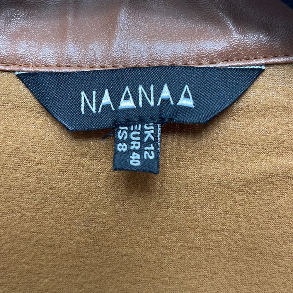 Oversized Brown Pleather Jacket - Picture 6 of 10